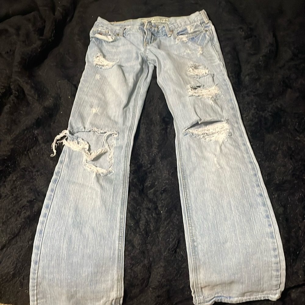 Light blue hollister low rise jeans